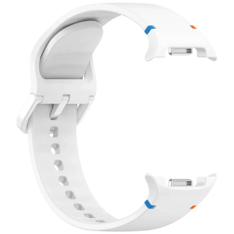 For Samsung Galaxy Watch8 / Watch8 Classic Stitched Solid Color Silicone Watch Band, S, M