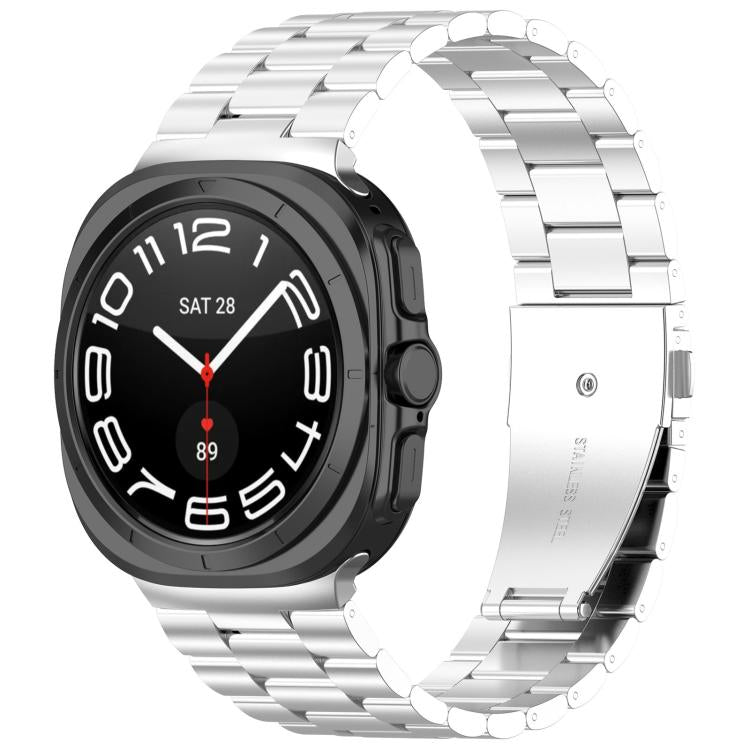 Three Beads Stainless Steel Watch Band with Removal Tool, For Samsung Galaxy Watch8 / Watch8 Classic