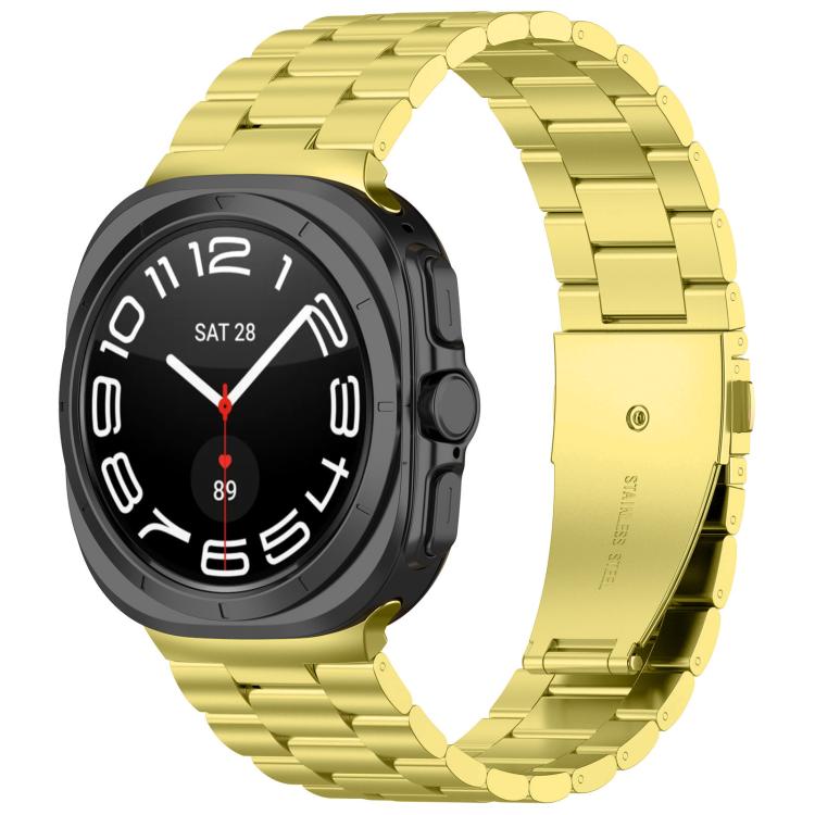 Three Beads Stainless Steel Watch Band with Removal Tool, For Samsung Galaxy Watch8 / Watch8 Classic
