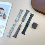 Curved Side Detachable Stainless Steel Watch Band, For Apple Watch 46mm / 49mm / 45mm / 44mm, For Apple Watch 42mm / 41mm / 40mm / 38mm