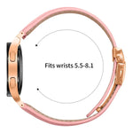 Quick Release Lychee Texture Rose Gold Turtle Back Buckle Leather Watch Band, For Samsung Galaxy Watch 7 40 / 44mm