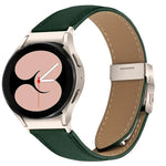 Quick Release Lychee Texture Starlight Turtle Back Buckle Leather Watch Band, For Samsung Galaxy Watch 7 40 / 44mm