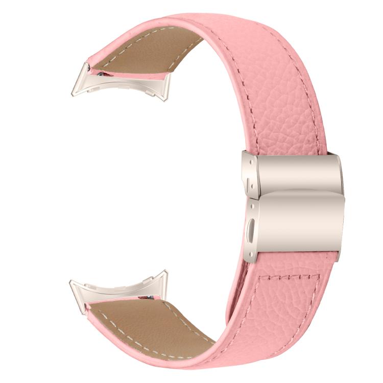 Lychee Texture Starlight Turtle Back Buckle Leather Watch Band, For Google Pixel Watch 4 / 3 / 2 / 1 41mm