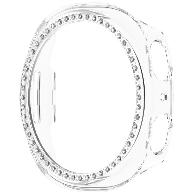 Single Row Diamond Half Coverage Hollow PC Watch Case, For Galaxy Watch 9 / 8 44mm, For Galaxy Watch 9 / 8 40mm