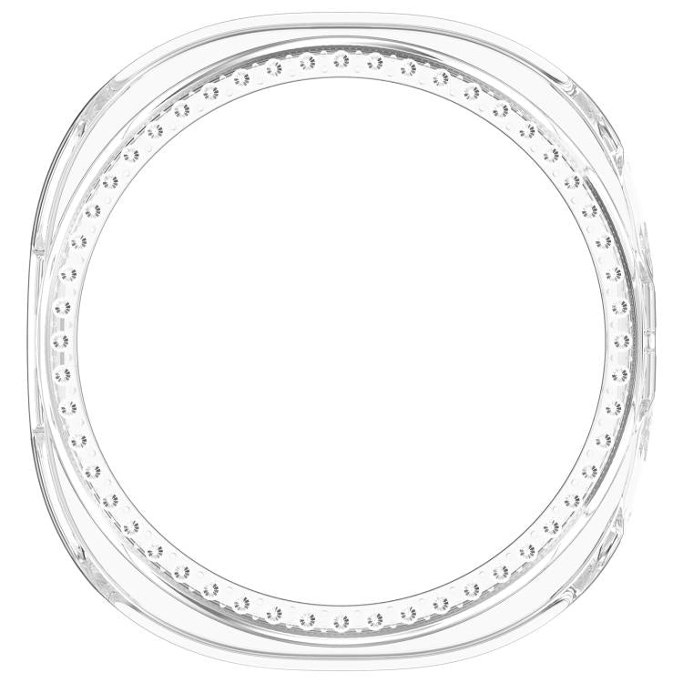 Single Row Diamond Half Coverage Hollow PC Watch Case, For Galaxy Watch 9 / 8 44mm, For Galaxy Watch 9 / 8 40mm
