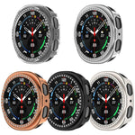 Single Row Diamond Half Coverage Hollow PC Watch Case, For Galaxy Watch 9 / 8 44mm, For Galaxy Watch 9 / 8 40mm