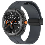 Folding Magnetic Buckle Silicone Watch Band, For Samsung Galaxy Watch8 / Watch8 Classic