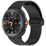 Folding Magnetic Buckle Silicone Watch Band, For Samsung Galaxy Watch8 / Watch8 Classic