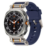 Metal Watch Connector Silicone Watch Band, For Samsung Galaxy Watch Ultra 47mm / Ultra 2025