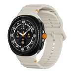 Wavy Grain Stitched Color Buckle Silicone Watch Band, For Samsung Galaxy Watch8 / Watch8 Classic