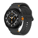 Wavy Grain Stitched Color Buckle Silicone Watch Band, For Samsung Galaxy Watch8 / Watch8 Classic