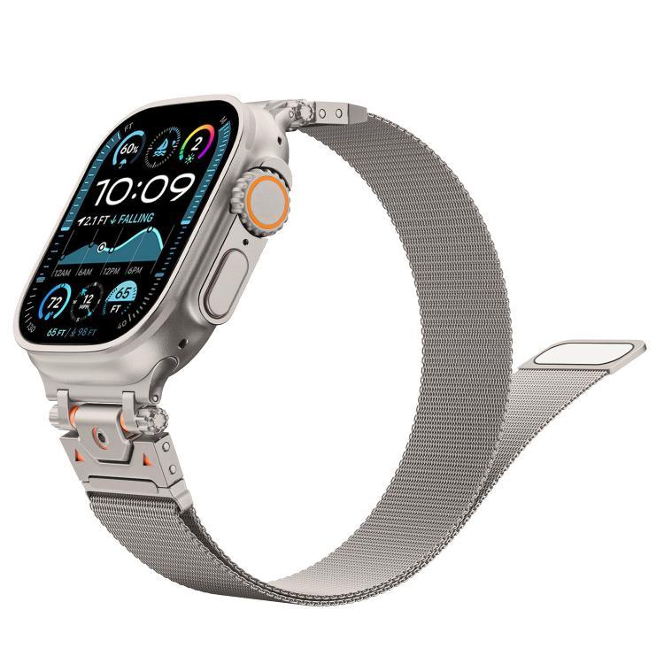 Milanese Steel Magnetic Watch Band, For Apple Watch 46mm / 49mm / 45mm / 44mm