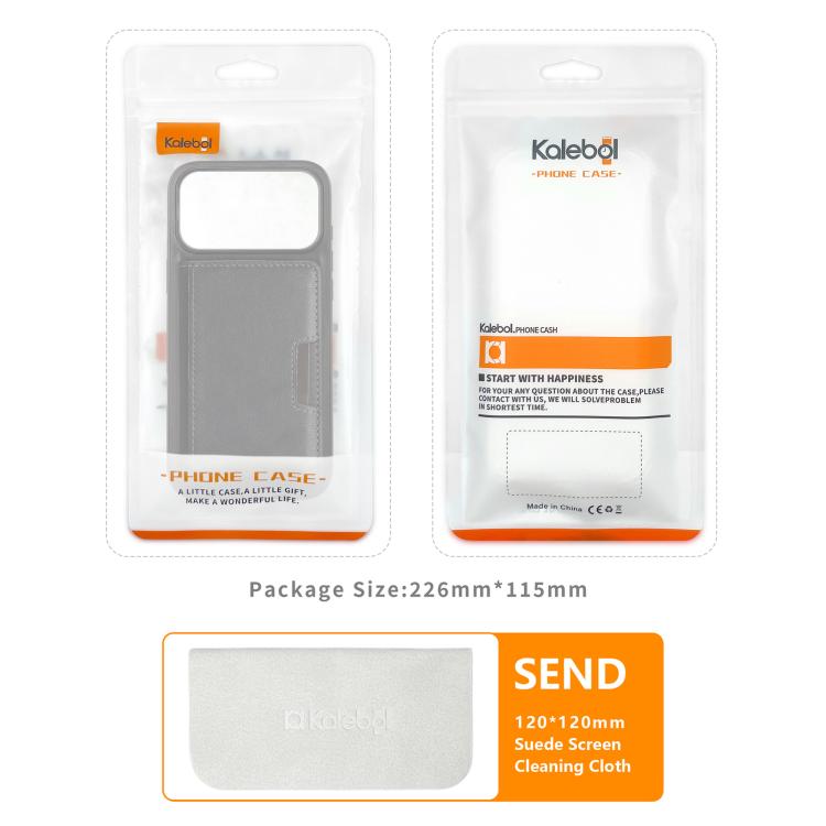 Kalebol Strong MagSafe Magnetic Two-Fold Card Bag Leather Phone Case, For iPhone 17 Pro Max, For iPhone 17 Pro, For iPhone 17, For iPhone Air
