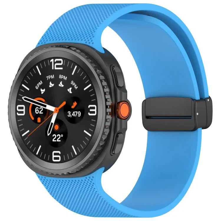 Small Plaid Texture Magnetic Buckle Silicone Watch Band, For Samsung Galaxy Watch8 / Watch8 Classic