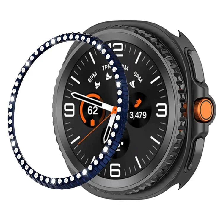 Single Row Diamond Metal Watch Protection Ring, For Samsung Galaxy Watch8 Classic 46mm