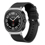 Dual Sides Lychee Genuine Leather Watch Band, For Samsung Galaxy Watch Ultra 47mm / Ultra 2025