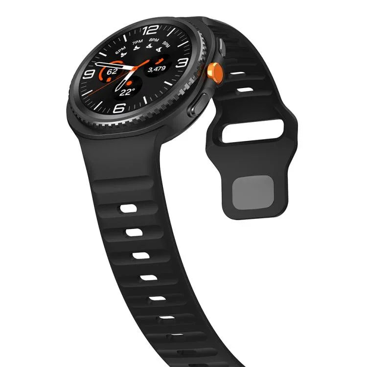 Wave Reverse Buckle Silicone Watch Band, For Samsung Galaxy Watch8 / Watch8 Classic