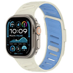Oblique Buckle Breathable Two-Color Silicone Watch Band, For Apple Watch 46mm / 49mm / 45mm / 44mm