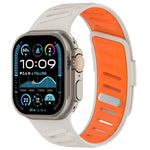 Oblique Buckle Breathable Two-Color Silicone Watch Band, For Apple Watch 46mm / 49mm / 45mm / 44mm