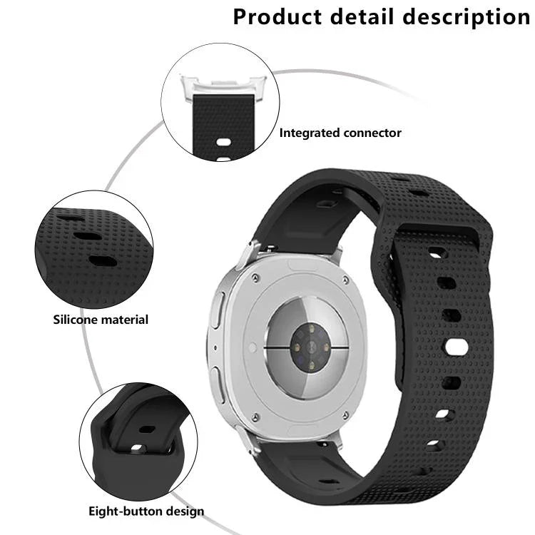 Round Dots Stud Buckle Silicone Watch Band, For Samsung Galaxy Watch8 / Watch8 Classic