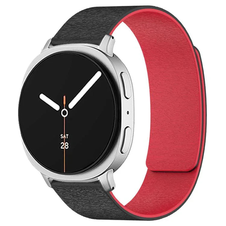 Cloud Wood Grain Magnetic Silicone Watch Band, For Samsung Galaxy Watch8 / Watch8 Classic
