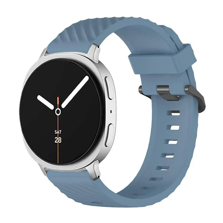 Black Buckle Spruce Silicone Watch Band, For Samsung Galaxy Watch8 / Watch8 Classic