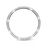 Diamond Bezel and Wavy Grain Stitched Color Buckle Silicone Watch Band, For Samsung Galaxy Watch8 44mm, For Samsung Galaxy Watch8 40mm
