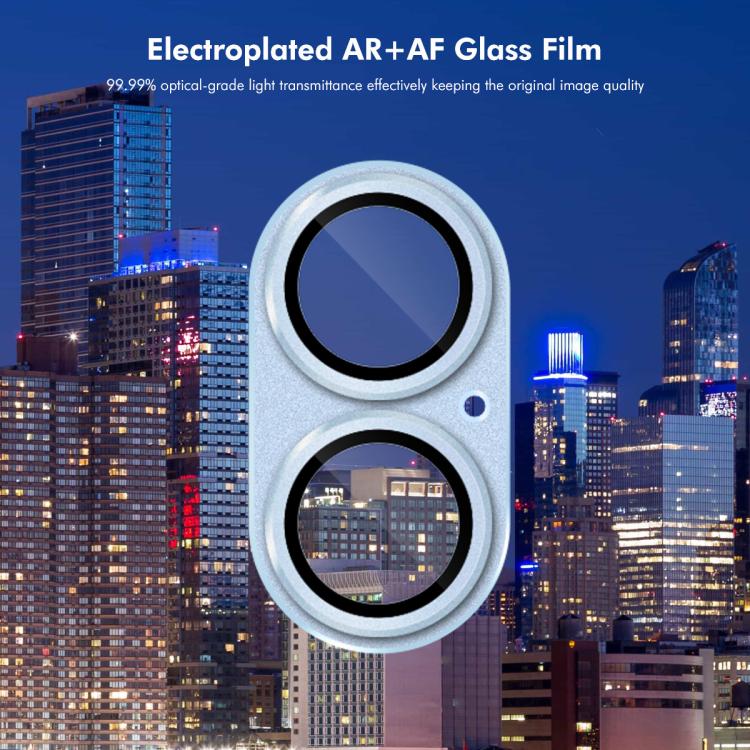 ENKAY Anti-reflection Camera Lens Frosted Armor Aluminium Alloy Tempered Glass Film, For iPhone 17