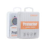 ENKAY Anti-reflection Camera Lens Frosted Armor Aluminium Alloy Tempered Glass Film, For iPhone 17