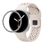 Speed Bezel and Black Reverse Buckle Silicone Watch Band, For Samsung Galaxy Watch8 44mm, For Samsung Galaxy Watch8 40mm