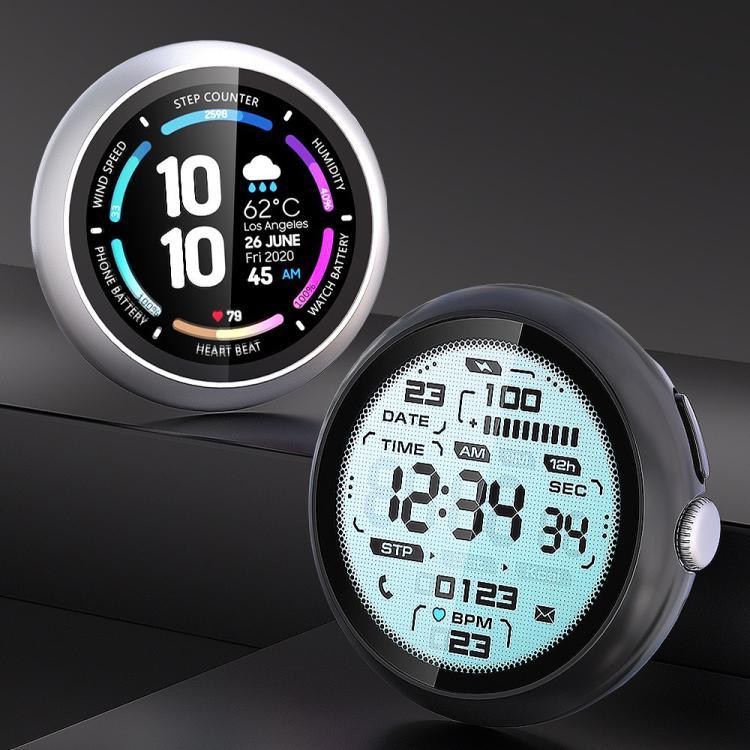 Tempered Film Integrated PC Watch Protective Cover, For Google Pixel Watch4 45mm, For Google Pixel Watch4 41mm