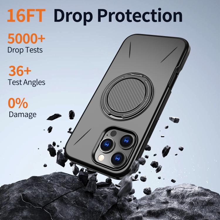 Kalebol Magnetic MagSafe Rotation Holder PC Phone Case, For iPhone 16 Pro Max, For iPhone 16 Pro, For iPhone 16 Plus, For iPhone 16, For iPhone 15 Pro Max, For iPhone 15 Pro