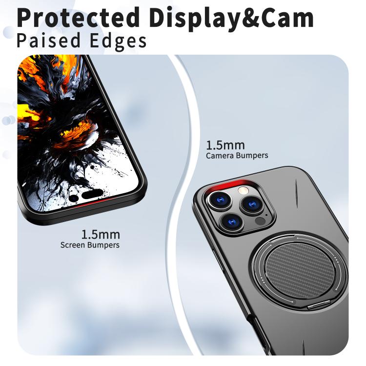Kalebol Magnetic MagSafe Rotation Holder PC Phone Case, For iPhone 16 Pro Max, For iPhone 16 Pro, For iPhone 16 Plus, For iPhone 16, For iPhone 15 Pro Max, For iPhone 15 Pro
