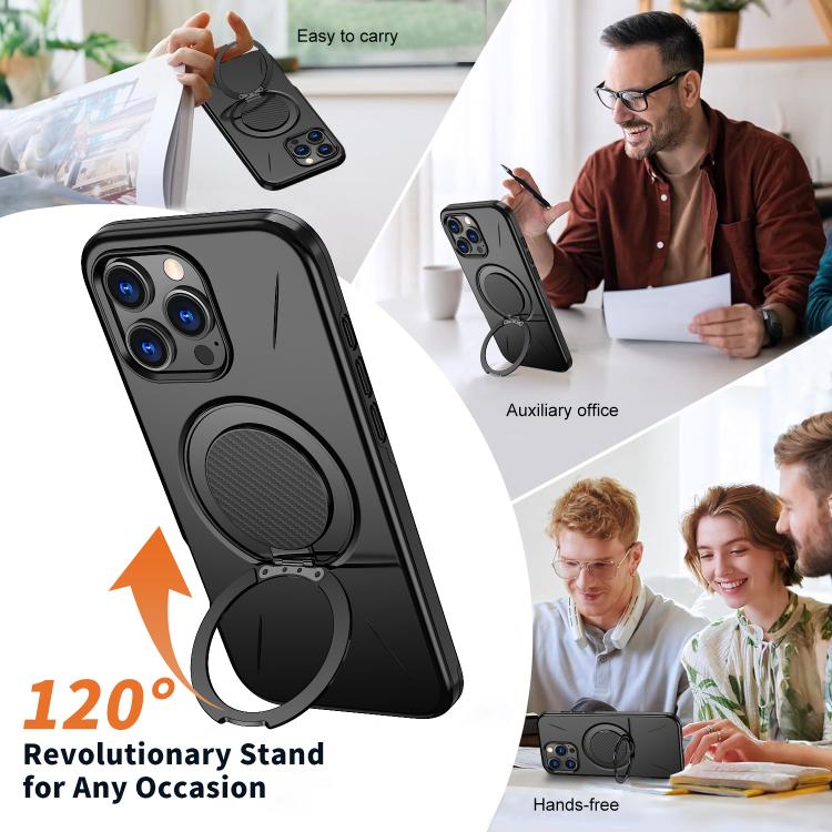 Kalebol Magnetic MagSafe Rotation Holder PC Phone Case, For iPhone 16 Pro Max, For iPhone 16 Pro, For iPhone 16 Plus, For iPhone 16, For iPhone 15 Pro Max, For iPhone 15 Pro
