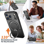 Kalebol Magnetic MagSafe Rotation Holder PC Phone Case, For iPhone 17 Pro Max, For iPhone 17 Pro, For iPhone 17, For iPhone Air, For iPhone 16 Pro Max, For iPhone 16 Pro