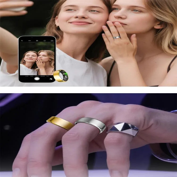 R100 SIZE 9 Smart Ring, Support Heart Rate / Blood Oxygen / Sleep Monitoring / Remote Photography