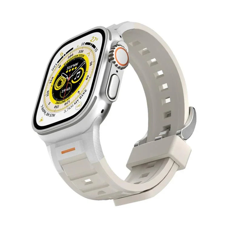 Pioneer Metal Joint Colorful Silicone Watch Band, For Apple Watch 46mm / 49mm / 45mm / 44mm, For Apple Watch 42mm / 41mm / 40mm / 38mm