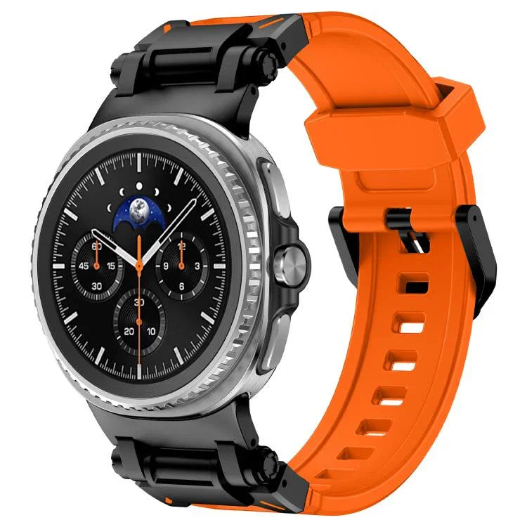 Explorer Metal Connector Silicone Watch Band, For Samsung Galaxy Watch8 / Watch8 Classic