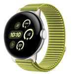 Woven Nylon Hook And Loop Fastener Metal Interface Watch Band, For Google Pixel Watch 4 / Watch 3 45mm, For Google Pixel Watch 4 / 3 / 2 / 1 41mm