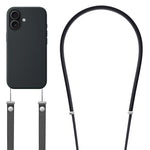 Crossbody Imitation Nylon Magnetic Liquid Pop-Up Animation Liquid Silicone Phone Case, For iPhone 17 Pro Max, For iPhone 17 Pro, For iPhone 17
