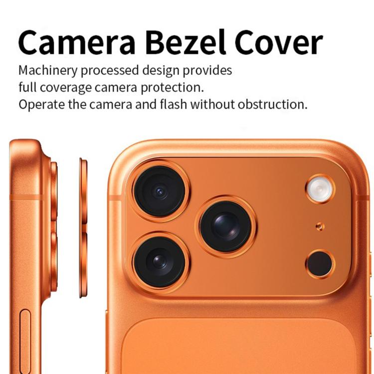 Kalebol Metal Convex Hollow Lens Protector Ring, For iPhone 17 Pro Max, For iPhone 17 Pro