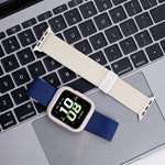 Single Color Magnetic Snap Four Strand Elastic Nylon Watch Band, For Apple Watch 46mm / 49mm / 45mm / 44mm, For Apple Watch 42mm / 41mm / 40mm / 38mm