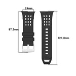 Vertical Holes Dual-Color Breathable Silicone Watch Band, For Apple Watch 46mm/ 49mm / 45mm / 44mm