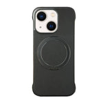 Frameless Leather-Skin PC MagSafe Holder Phone Case, For iPhone 14 Plus, For iPhone 14, For iPhone 14 Pro, For iPhone 14 Pro Max, For iPhone 13 Pro Max, For iPhone 13 Pro
