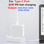 TE-PD65 GaN PD 65W + QC4.0 USB Fully Compatible Protocol Charger ，EU Plug