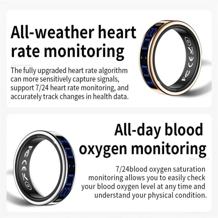 SR16 SIZE 11 Smart Ring, Support Heart Rate / Blood Oxygen / Sleep Monitoring / Multiple Sports Modes