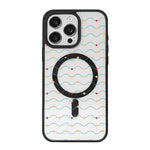 Christmas Series Strong Magnetic Painted Black Edge Phone Case, For iPhone 16 Pro Max, For iPhone 16 Pro, For iPhone 16