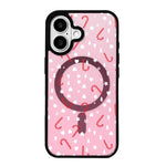 Christmas Series Strong Magnetic Painted Black Edge Phone Case, For iPhone 16 Pro Max, For iPhone 16 Pro, For iPhone 16