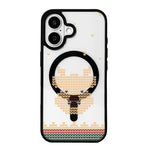 Christmas Series Strong Magnetic Painted Black Edge Phone Case, For iPhone 16 Pro Max, For iPhone 16 Pro, For iPhone 16