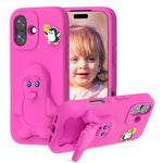 Penguin Baby EVA Shockproof Phone Case with Holder, For iPhone 17 Pro Max, For iPhone 17 Pro, For iPhone 17, For iPhone Air, For iPhone 16 Pro Max, For iPhone 16 Pro, For iPhone 16, For iPhone 15 Pro Max